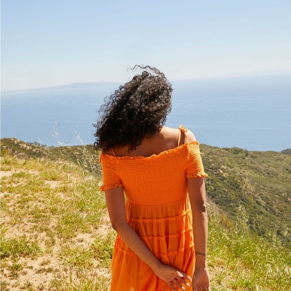Free people orange mini dress - Picture 7 of 8